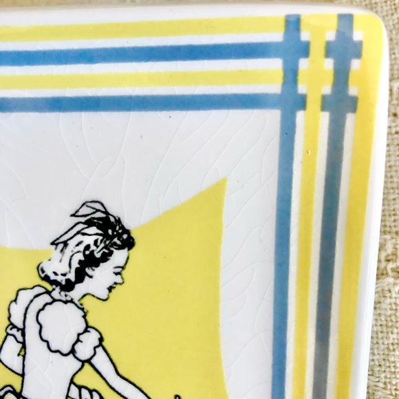 Vintage Vtg style kitsch atomic age mini plates - Picture 6 of 8